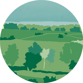 dessin paysage du golf