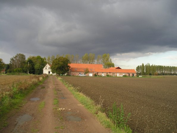 Histoire de Mérignies Golf dans les Hauts-de-France, vue de la ferme de La Valutte