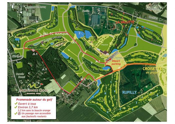 balade autour du golf-2 Plan balade Golf de merignies