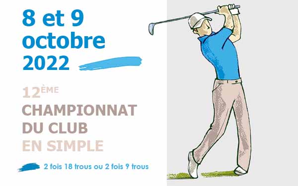 Championnat du Club en Simple – 8 et 9 octobre