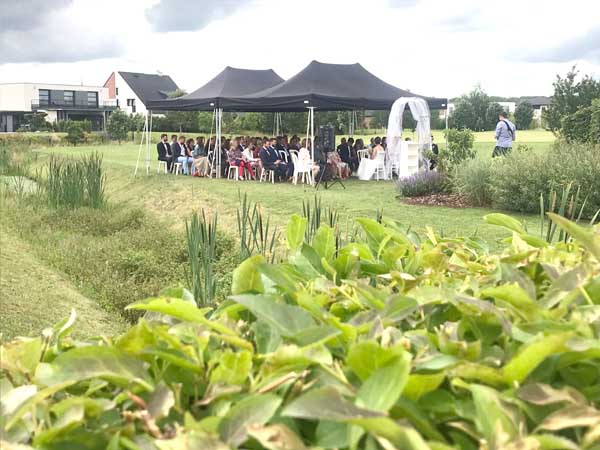 cérémonie laïque à Mérignies golf pour un pariage en plein air