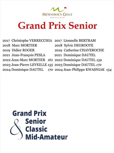 Grand Prix de Mérignies Golf meilleurs golfeurs et champions