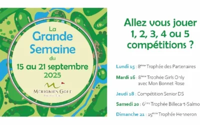 GRANDE SEMAINE 2025 – du 15 au 21 septembre