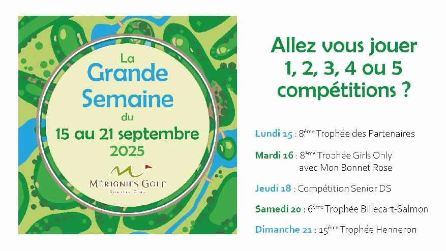 GRANDE SEMAINE 2025 – du 15 au 21 septembre
