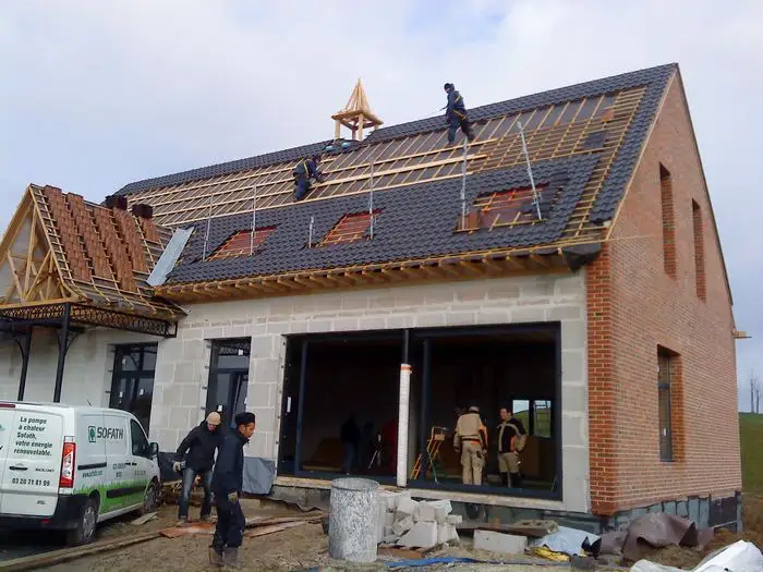 construction du club house de Mérignies Golf genèse d'une aventure