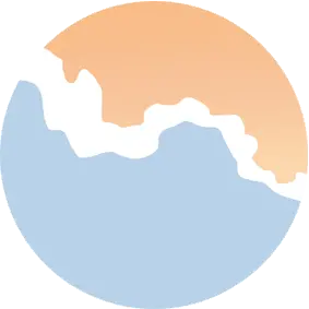 dessin ciel bleu et orange pour repas de groupe