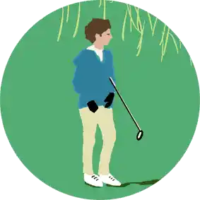 dessin d'un enfant qui découvre et joue au golf à Lille